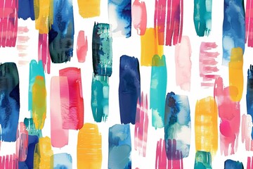 Seamless pattern of watercolor brushes