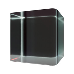 3d Glass Chrome Abstract Classic Geometric shape.