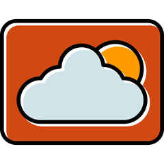 Cloud and Sun Icon