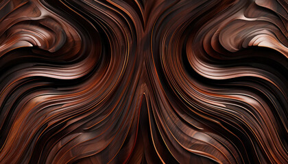 abstract swirling dark mahogany wood texture for background design - obrazy, fototapety, plakaty