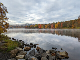 autumn in the mountains lake