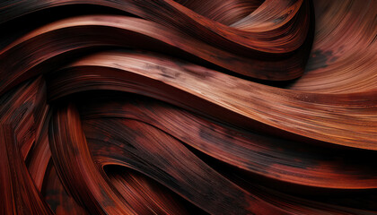 rich dark mahogany wood texture swirling pattern for sophisticated background - obrazy, fototapety, plakaty