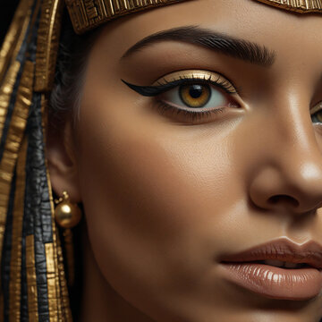Close-up portrait of Cleopatra VII