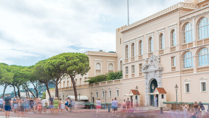 Prince's Palace of Monaco timelapse. Official residence of the Prince of Monaco.