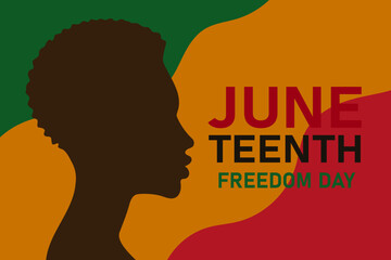 Juneteenth Independence Day. Freedom or Emancipation day. Banner, poster, background. Vector illustration