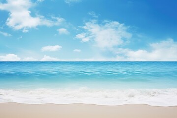 Ocean border sky shoreline landscape.