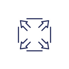 dimension line icon on white