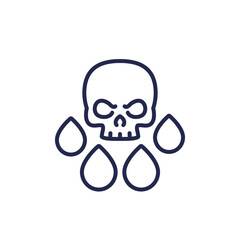 toxin or toxicity line icon