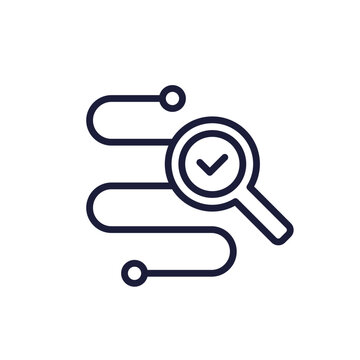 Traceability line icon on white