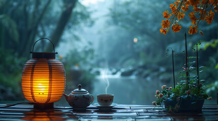 lantern in the night