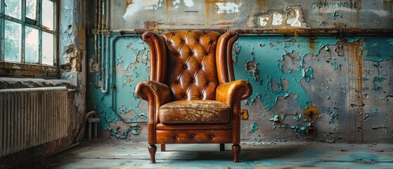 The leader's favorite chair, worn with use, holds the stories of countless meetings.