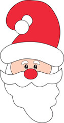 vector drawing of a santa claus