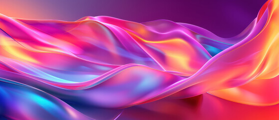 glowing neon wave textures in pink and blue hues for dynamic abstract art