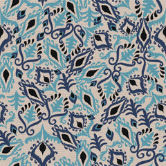 abstract seamless motif fabric patterns, abstract ikat, carpet, fabric, batik	
