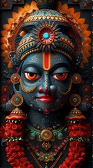 Joyous Rath Yatra Celebration: Lord Jagannath and Mandala Black Background Banner