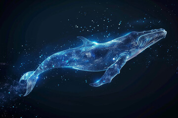 Fototapeta premium Images of stars resembling blue whales