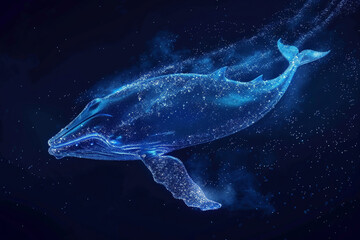 Fototapeta premium Images of stars resembling blue whales