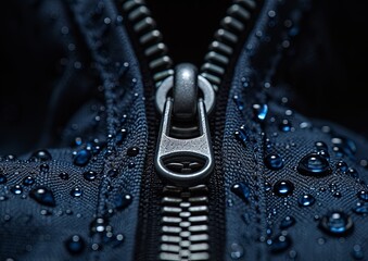 Close-up Fashion Photo of a Zipper with Zip Clasp