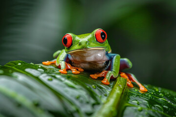 Fototapeta premium red eyed tree frog photo