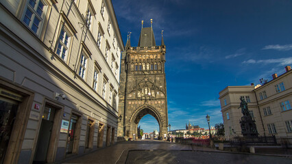 Old Town Bridge Tower of the Charles Bridge timelapse hyperlapse - one of the most beautiful Gothic...