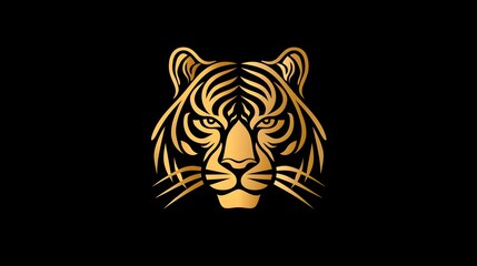 Tiger icon or tiger logo, tiger head mascot, illustration of an tiger, tiger head vector, lion head mascot, chinese tiger logo, Logo tiger, icon tiger, gold tiger 