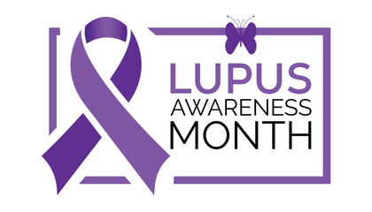 Lupus Awareness Month observed every year in May. Template for background, banner, card, poster with text inscription.