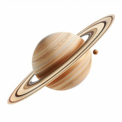Planet Saturn isolated on white background