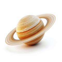 Planet Saturn isolated on white background
