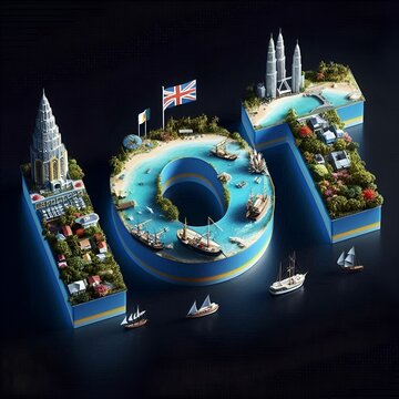 Iot with bold letters featuring the flag of british indian ocean territory