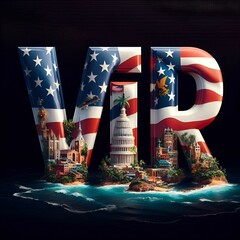 Vir with united states virgin islands flag