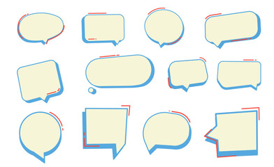 Cute cartoon speech bubble