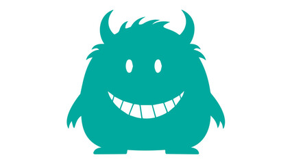shape of a blue monster smiling