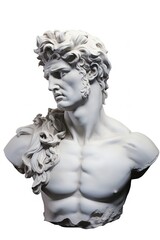 Obraz premium Greek sculpture painting statue art white background.