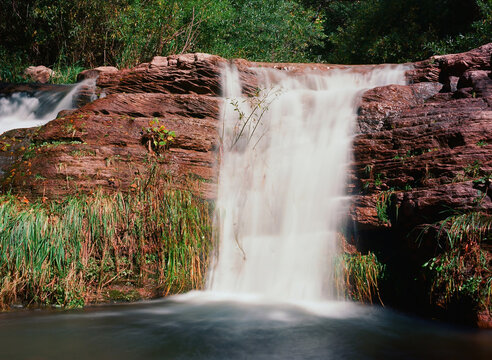 Tonto Creek waterfall in white mountains Arizona
