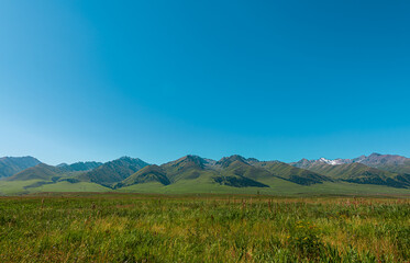 Scenery of Nalati grassland in the hinterland of Tianshan Mountains in Xinjiang, China