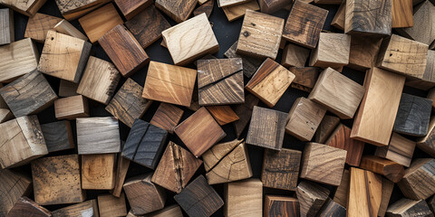 The palette of fresh lumber. Firewood for heating in agriculture.

