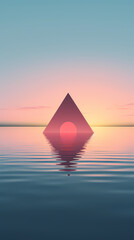 triangle floating on water