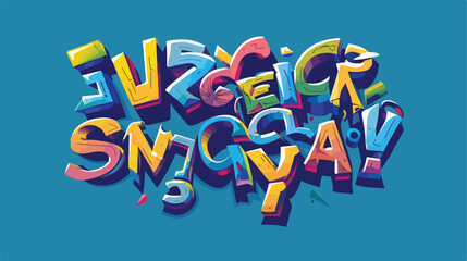 Different letters on blue background Alphabet concept
