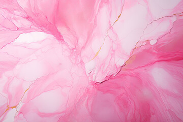 Pink marble background. Abstract horizontal splash of pink paint
