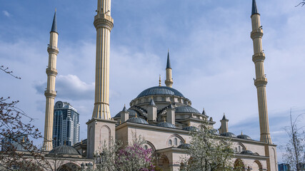The mosque is made in the classic Ottoman style. The exterior walls of the mosque are decorated...