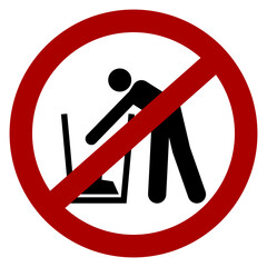 "No scavenging" icon