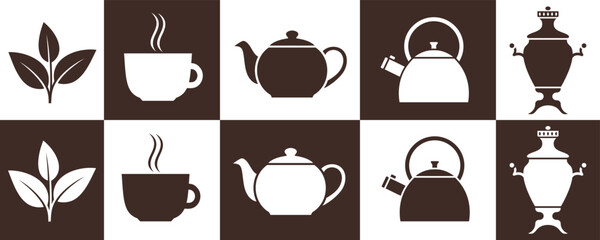 Tea logo. Isolated tea on white background