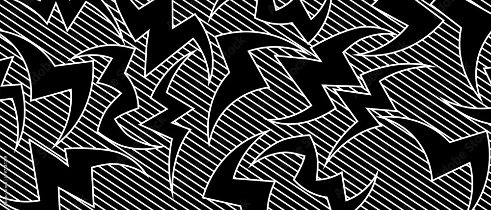 Poster abstract background with sharp shapes. modern black and white background. vector eps 10