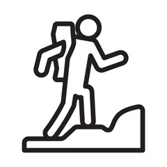 Adventure Travel Vector Line Icon Design