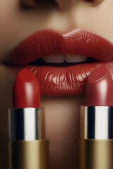 Obraz premium lips and lipstick
