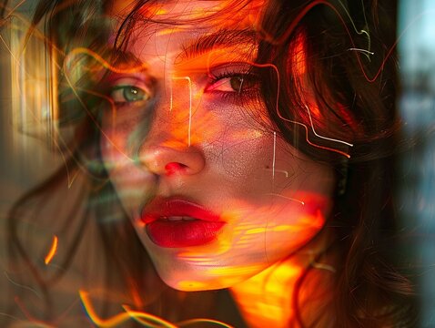 Glint of mischief, intimate shot, creamy blur, lively spirit , vibrant color