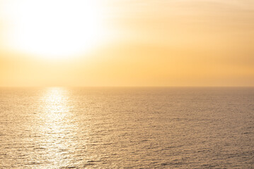 Beautiful photo of the sea - beautiful golden sun