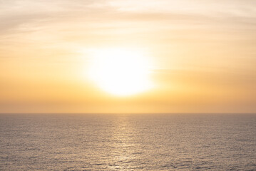 Beautiful photo of the sea - beautiful golden sun