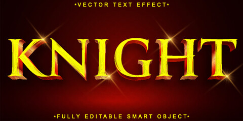 Knight Vector Fully Editable Smart Object Text Effect