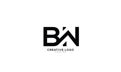 BN Abstract initial monogram letter alphabet logo design